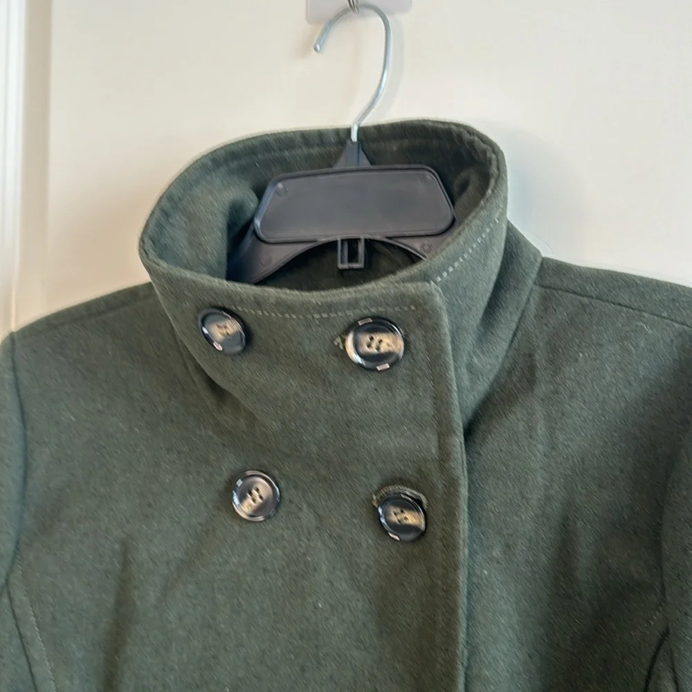 NWT Thread & Supply Hunter Green Wool Peacoat - Picture 6 of 10